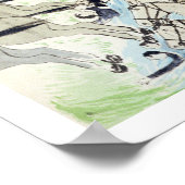 Troopers die over de rivier rijden (inkt op pap) poster (Hoek)