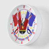 Troopers Red White en Blue Color Guard Clock (Hoek)