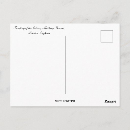 Trooping van de Color London England Briefkaart (Achterkant)