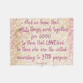  troost: alle dingen werken vers samen fleece deken (Voorkant (Horizontaal))