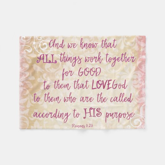 troost: alle dingen werken vers samen fleece deken (Voorkant (Horizontaal))