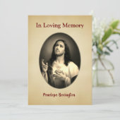 troost christen katholieke elegante rouwende Kaart (Staand voorkant)