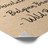 Troost en Drank Bruiloft Bruidsfeest Bier Menu Poster (Hoek)