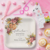 Troost in de herfstbladeren Pomp bruidsdouche Papieren Bordje (Feest)