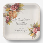Troost in de herfstbladeren Pompbruiloft Papieren Bordje (Voorkant)