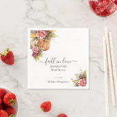 Troost in de herfstbladeren pompoen bruidsdouche servet (Insitu)