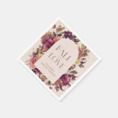 Troost in de herfstkrans boog roze bruiloft feest servet (Hoek)