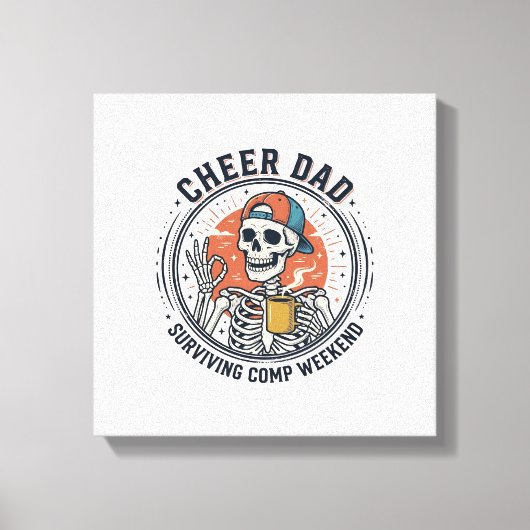 Troost Vader Overlevende Comp Weekend Skelet Shirt Canvas Afdruk (Voorkant)