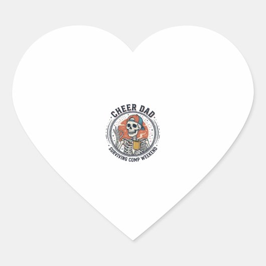 Troost Vader Overlevende Comp Weekend Skelet Shirt Hart Sticker (Voorkant)