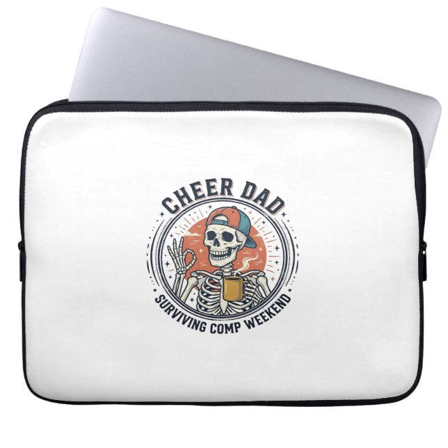 Troost Vader Overlevende Comp Weekend Skelet Shirt Laptop Sleeve (Voorkant)