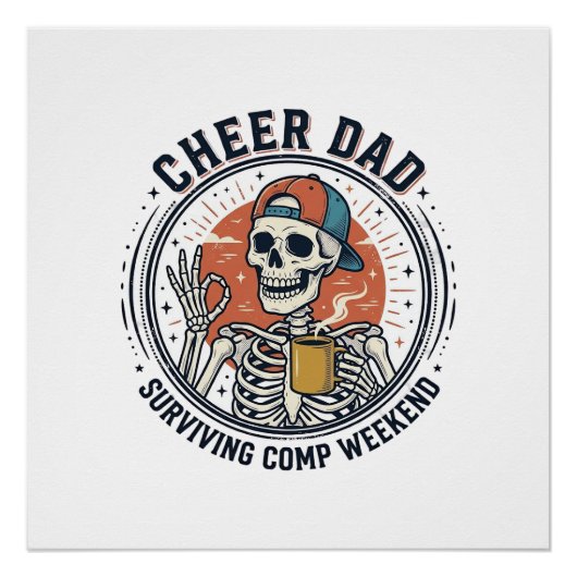 Troost Vader Overlevende Comp Weekend Skelet Shirt Perfect Poster (Voorkant)