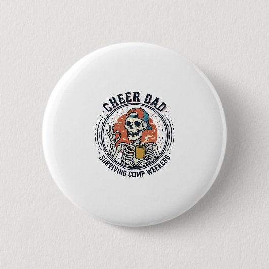 Troost Vader Overlevende Comp Weekend Skelet Shirt Ronde Button 5,7 Cm (Voorkant)
