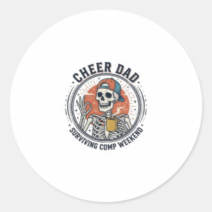 Troost Vader Overlevende Comp Weekend Skelet Shirt Ronde Sticker
