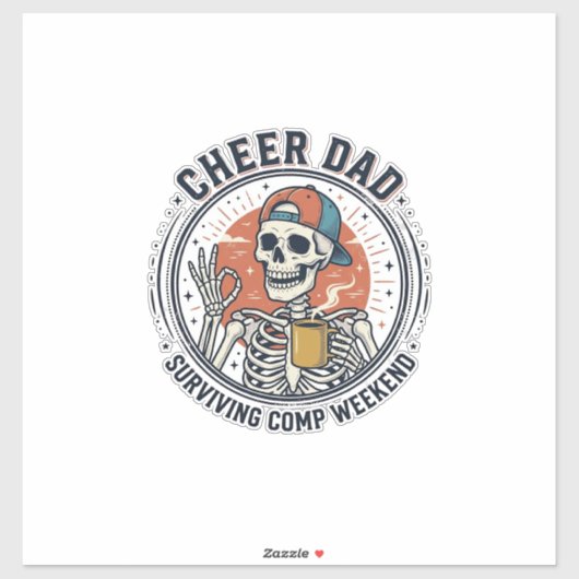 Troost Vader Overlevende Comp Weekend Skelet Shirt Sticker (Vel)