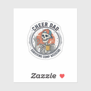 Troost Vader Overlevende Comp Weekend Skelet Shirt Sticker