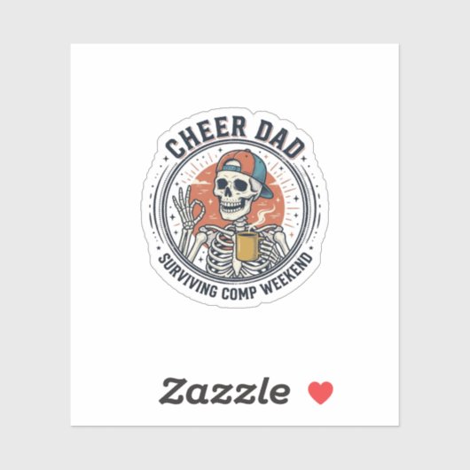 Troost Vader Overlevende Comp Weekend Skelet Shirt Sticker (Vel)