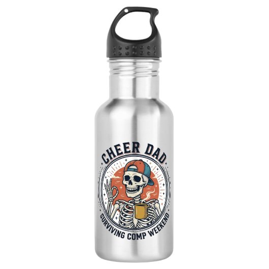 Troost Vader Overlevende Comp Weekend Skelet Shirt Waterfles (Voorkant)