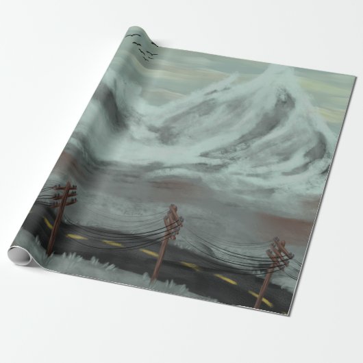troosteloze weg cadeaupapier (Uitgerold)