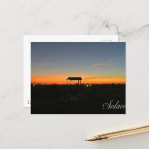 troosten briefkaart bij zonsondergang
