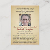 Troostend Christuskatholiek begrafenismonument Kaa Visitekaartje (Achterkant)