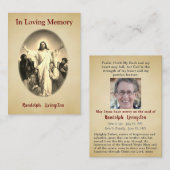 Troostend Christuskatholiek begrafenismonument Kaa Visitekaartje (Voorkant / Achterkant)