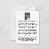 Troostende gedenkgebed Kaart Notitiekaartje (Achterkant)