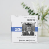 Troostkaart 2015 Afstuderen Rustieke Blauwe Feest Kaart (Staand voorkant)