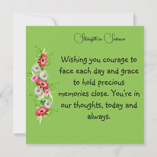 Troostkaart 'Kracht in Leed' Kaart (Voorkant)