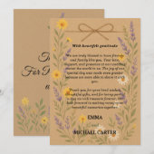 Troostkaart Rustieke Wilde Bloem Kraft Bedankkaart (Voorkant / Achterkant)