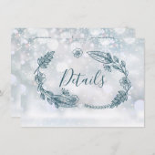 Troostkaart voor een rustieke winterbloemen bruilo kaart (Voorkant / Achterkant)