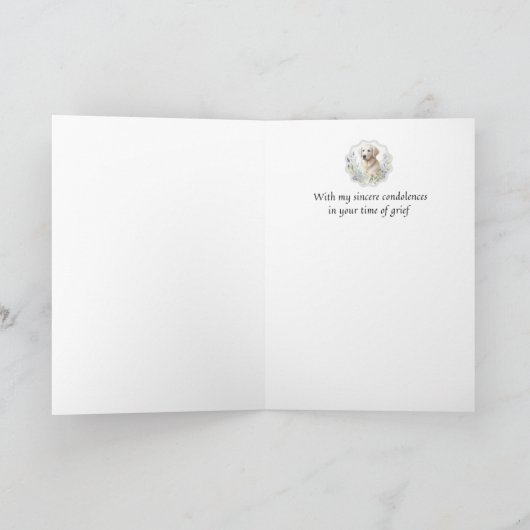 Troostkaarten voor huisdieren Hond Bloem Frame Ser Kaart (Binnen)