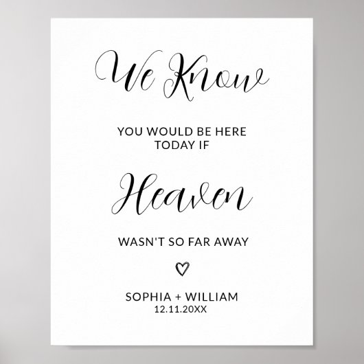 Troostminimalistische trouwfeestcadeaus poster (Voorkant)