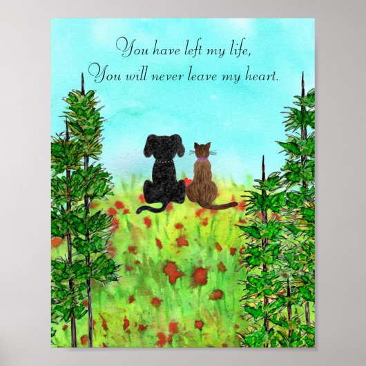 Troostposter voor het verlies van een huisdier poster (Voorkant)