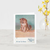 Troostprijs @ The Cat Show van Louis Wain Kaart (Gele Bloem)