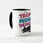 Trop de Monde Dehors – Zwarte Kat Koffie Mok (Voorkant links)