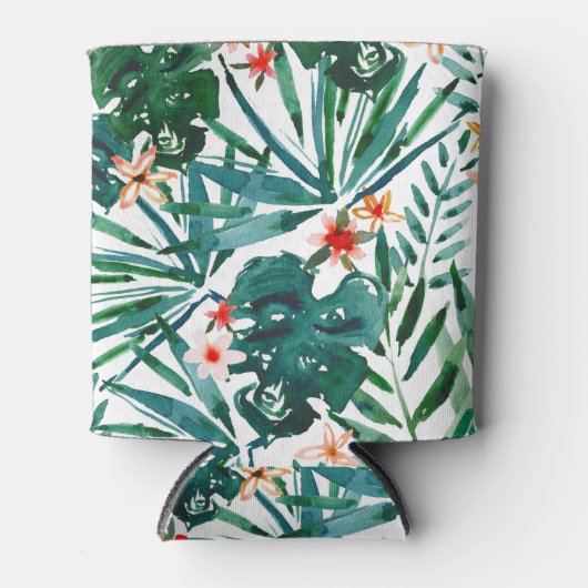 TROP STOP NIET met groene tropische monsters Blikjeskoeler (Voorkant)