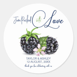 Trop Vol Zwartbessenfruit | Trouwdag Ronde Sticker