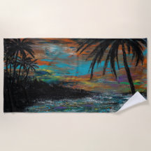 Tropaz strandhanddoek horizontaal