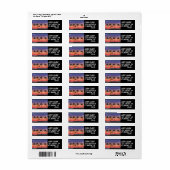 TROPCAL OCEAN BEACH RETOURADRES LABELS (Full Sheet)