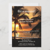 Tropcial Beach Weddenschappen Reception Fotouitnod Kaart (Voorkant)
