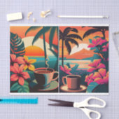 Tropcial Java in Paradijs, Ochtendkoffie  Tissuepapier (Craft)