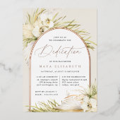  tropen | Baby Dedicatie Folie Uitnodiging (Voorkant)