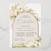  tropen | Baby Dedicatie Folie Uitnodiging (Voorkant)