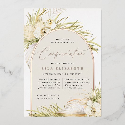 tropen | Bevestiging Folie Uitnodiging (Voorkant)