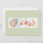 tropen | Boho Floral Birth Aankondiging (Achterkant)