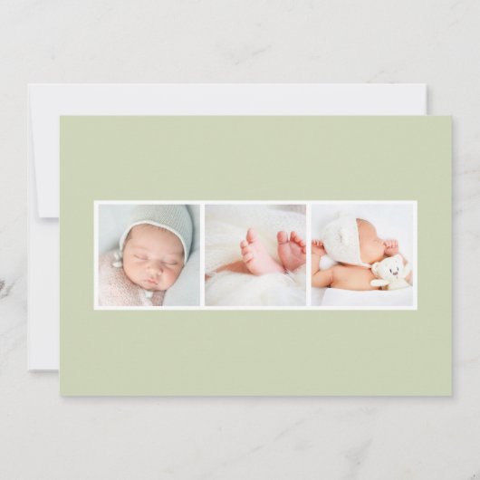 tropen | Boho Floral Birth Aankondiging (Achterkant)