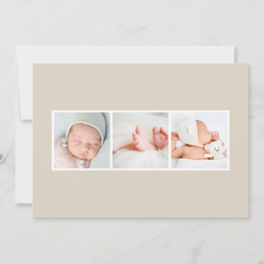  tropen | Boho Floral Birth Aankondiging (Achterkant)