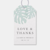 tropen bruiloft cadeaulabel (Voorkant)