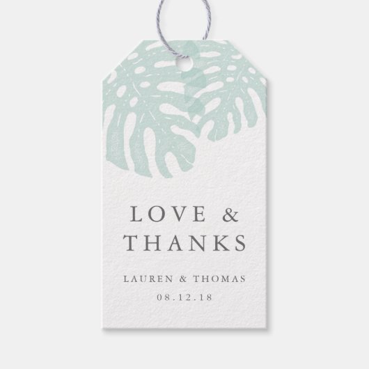  tropen bruiloft cadeaulabel (Voorkant)