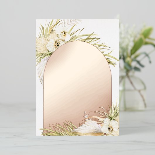  tropen | Ceremony Rehearsal Dinner Folie Uitnodiging (Staand Voorkant)